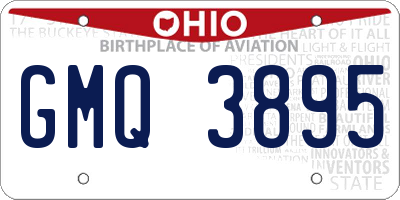 OH license plate GMQ3895