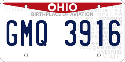 OH license plate GMQ3916