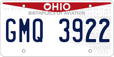 OH license plate GMQ3922