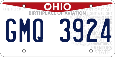OH license plate GMQ3924