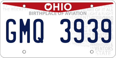 OH license plate GMQ3939