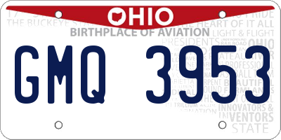 OH license plate GMQ3953