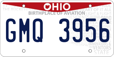 OH license plate GMQ3956