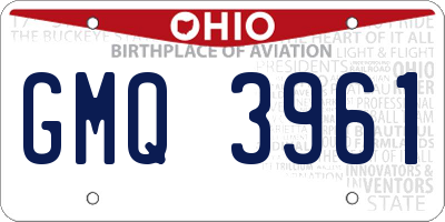 OH license plate GMQ3961