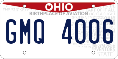 OH license plate GMQ4006