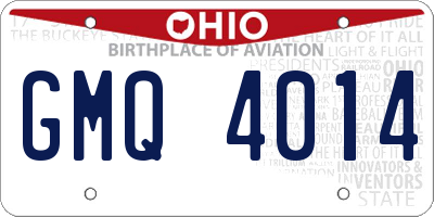 OH license plate GMQ4014