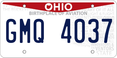 OH license plate GMQ4037