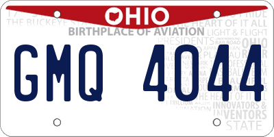 OH license plate GMQ4044