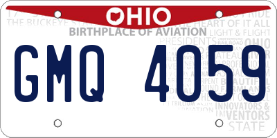 OH license plate GMQ4059