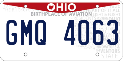 OH license plate GMQ4063