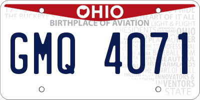 OH license plate GMQ4071