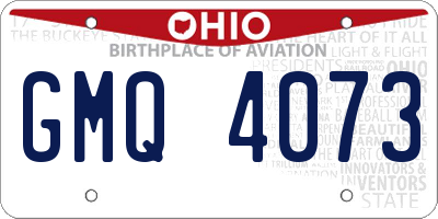 OH license plate GMQ4073