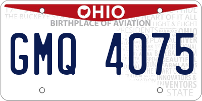 OH license plate GMQ4075