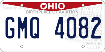 OH license plate GMQ4082