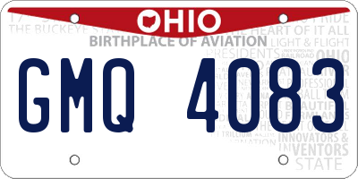 OH license plate GMQ4083