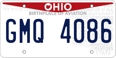 OH license plate GMQ4086