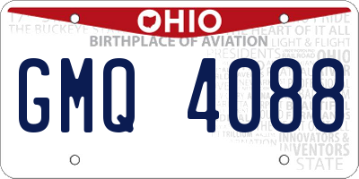 OH license plate GMQ4088
