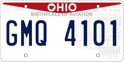 OH license plate GMQ4101