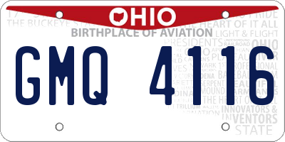 OH license plate GMQ4116