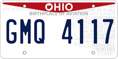 OH license plate GMQ4117