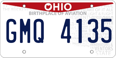 OH license plate GMQ4135