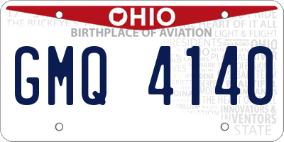 OH license plate GMQ4140