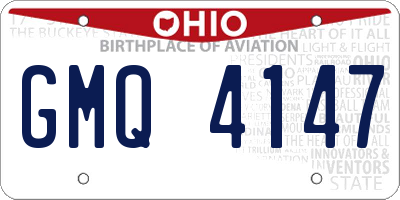 OH license plate GMQ4147