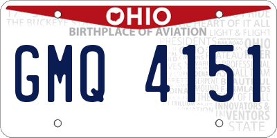 OH license plate GMQ4151