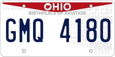 OH license plate GMQ4180