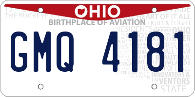 OH license plate GMQ4181