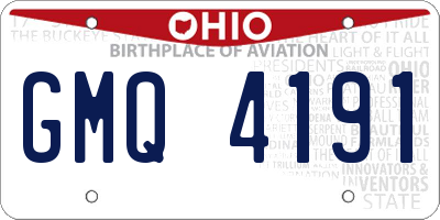 OH license plate GMQ4191