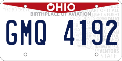 OH license plate GMQ4192
