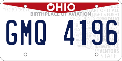 OH license plate GMQ4196
