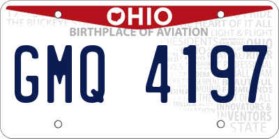 OH license plate GMQ4197