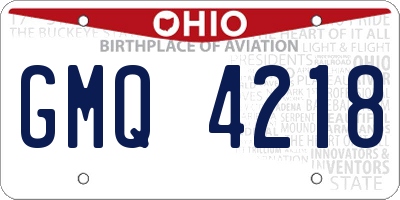 OH license plate GMQ4218