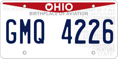 OH license plate GMQ4226