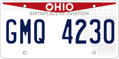 OH license plate GMQ4230