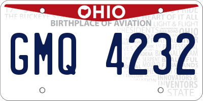 OH license plate GMQ4232