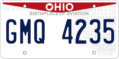 OH license plate GMQ4235