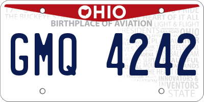 OH license plate GMQ4242