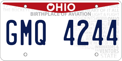 OH license plate GMQ4244