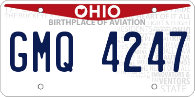 OH license plate GMQ4247