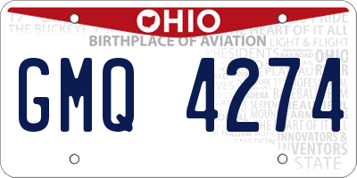 OH license plate GMQ4274