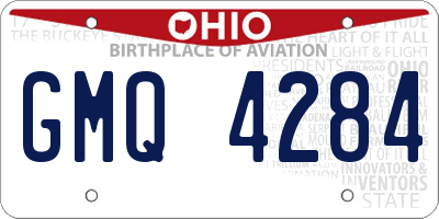 OH license plate GMQ4284