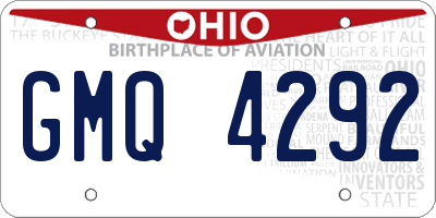 OH license plate GMQ4292