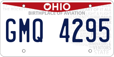 OH license plate GMQ4295