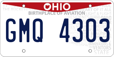 OH license plate GMQ4303