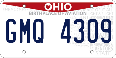 OH license plate GMQ4309
