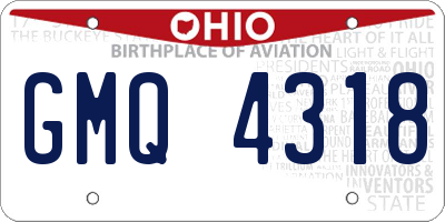 OH license plate GMQ4318