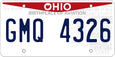 OH license plate GMQ4326